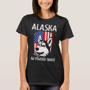 Camiseta Alaska Siberian Husky Paw impulsó a los Estados Un