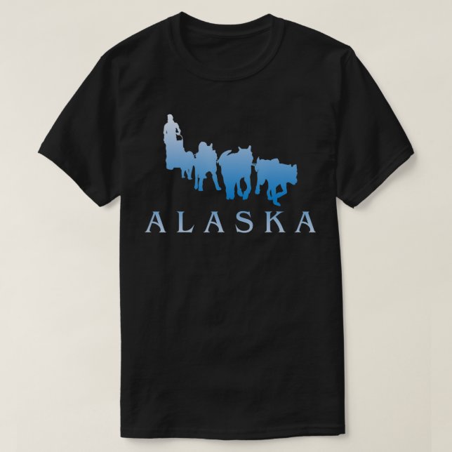 Camiseta Alaska Sled Dogs Mushing Team Snow Sledding Mounta (Diseño del anverso)