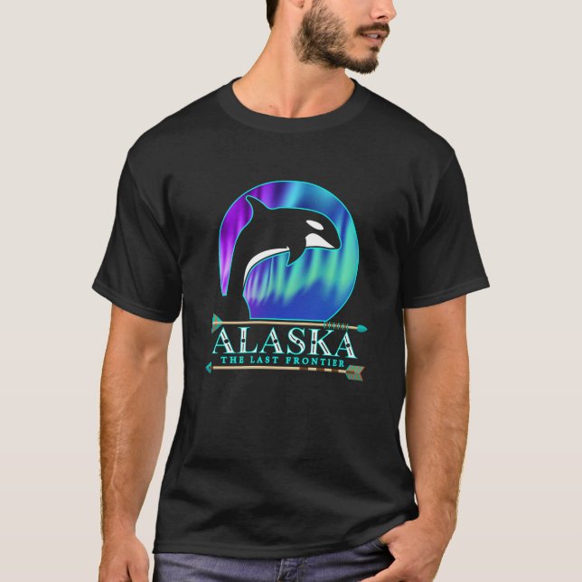 Camiseta Alaska State Pride Alaska Northern Lights Alaskan  (Anverso)