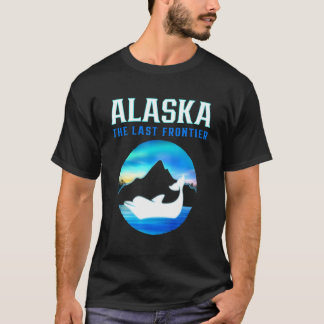 Camiseta Alaska  The Last Frontier Dolphin Alaska State USA