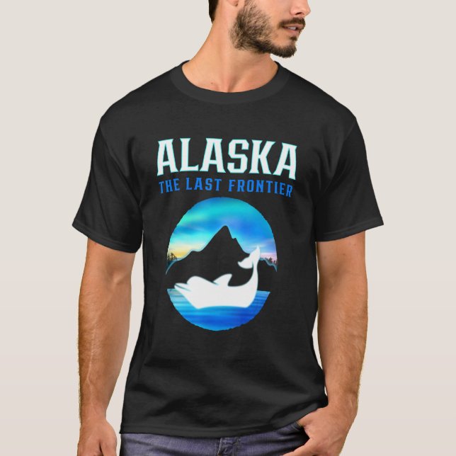 Camiseta Alaska  The Last Frontier Dolphin Alaska State USA (Anverso)