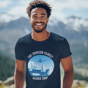 Camiseta Alaska Trip Blue Glacier Personalizado