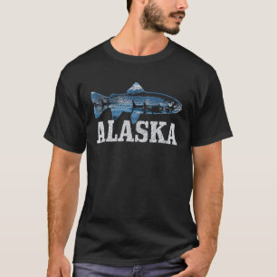 Camiseta Alaska Trout Salmon Fly Pescado Orca Ballena Na