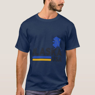 Camiseta Alaska USA Shirt Alaskan Retro Vintage Home State 