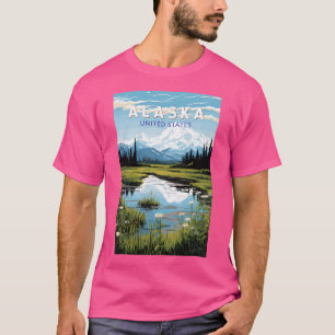 Camiseta Alaska Viajes de arte Vintage