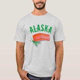 Camiseta ALASKA Wild Alaskan Salmon Fish Filet Seafood Food