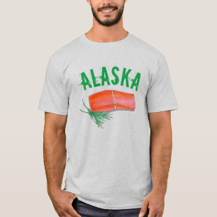 Camiseta ALASKA Wild Alaskan Salmon Fish Filet Seafood Food