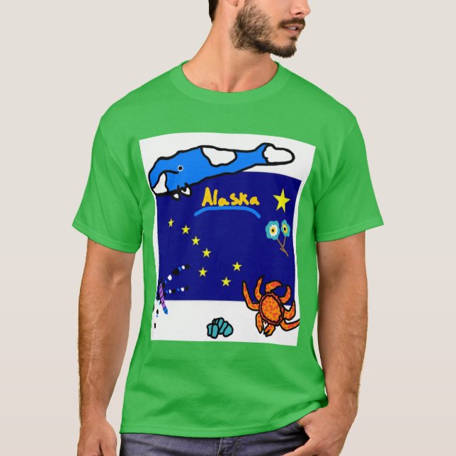 Camiseta Alaska y sus Símbolos (Anverso)