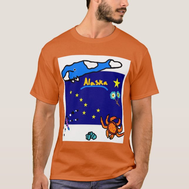 Camiseta Alaska y sus símbolos (Anverso)
