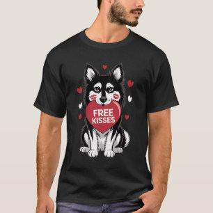 Camiseta Alaskan Klee Kai Dog Día de San Valentín besos gra