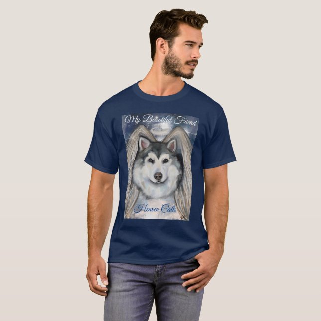 Camiseta Alaskan Malamute Angel (Anverso completo)