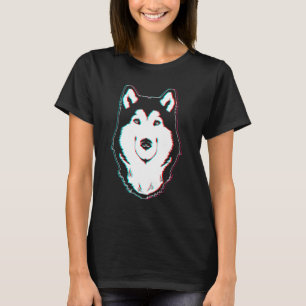 Camiseta Alaskan Malamute Cara de perro