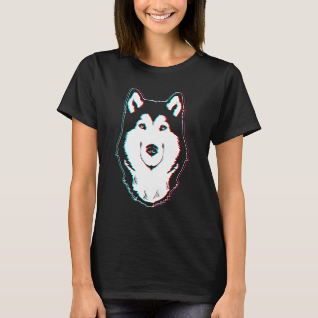 Camiseta Alaskan Malamute Cara de perro (Anverso)