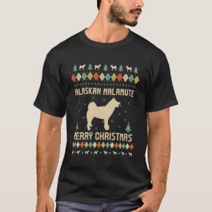 Camiseta Alaskan Malamute Gracioso Retro de cosecha de suét