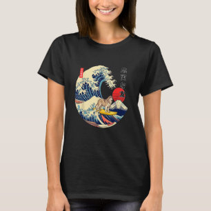 Camiseta Alaskan Malamute japonés Kanagawa Wave Surf Leal