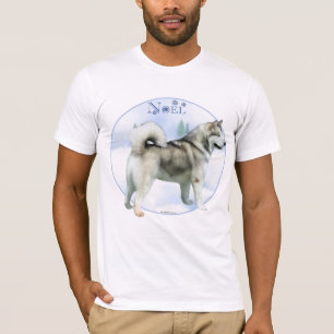 Camiseta Alaskan Malamute Noel