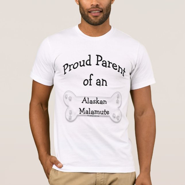 Camiseta Alaskan Malamute Orgulloso Padre (Anverso)