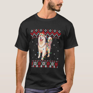 Camiseta Alaskan Malamute Perro Santa Hat Hombres niños feo