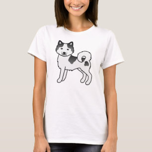 Camiseta Alaskan Malamute Piebald Negro Perro De Dibujos An