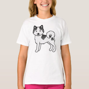 Camiseta Alaskan Malamute Piebald Negro Perro De Dibujos An