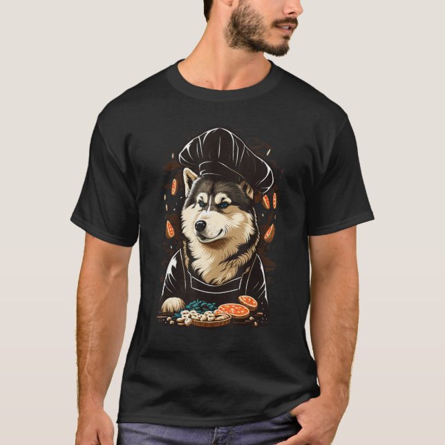 Camiseta Alaskan Malamute Restaurant cook on Alaskan Malamu (Anverso)