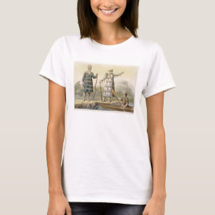 Camiseta Alaskan man and woman (colour engraving)
