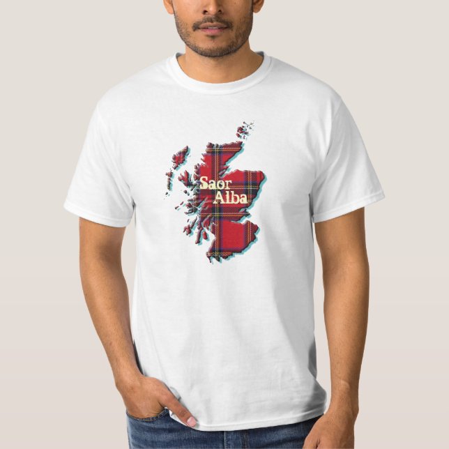 Camiseta Alba de Saor de Escocia del mapa libre (Anverso)