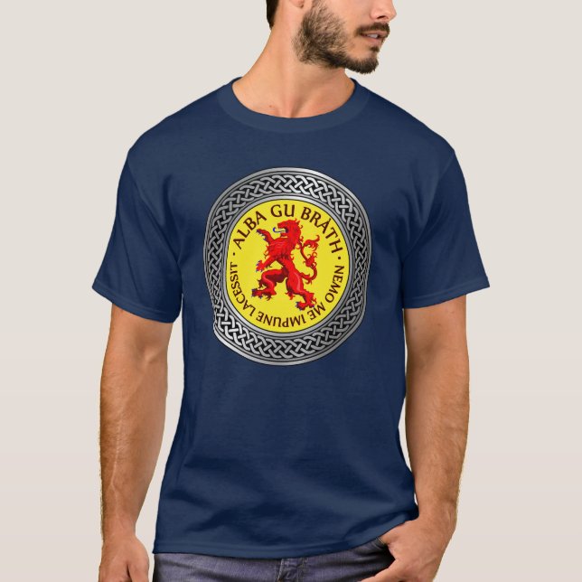 Camiseta Alba Gu Brath Lion Rampant Knot (Anverso)