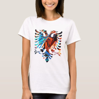 Camiseta albanesa de color metálico para mujeres