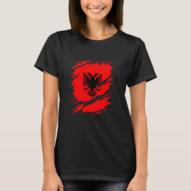 Camiseta Albania Albanian Flag (Anverso)