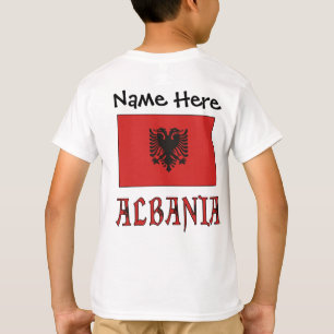 Camiseta Albania and Albanian Flag with Your Name