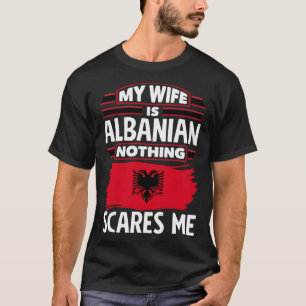 Camiseta Albania Bandera albanesa Esposa albanesa