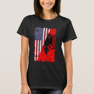 Camiseta Albania Bandera Americana Albanesa Orgullo Rota Vi
