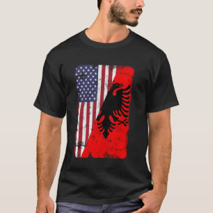 Camiseta Albania Bandera Americana Albanesa Orgullo Rota Vi