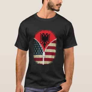 Camiseta Albania Bandera Americana de los Estados Unidos - 