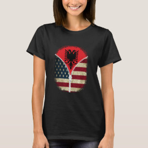 Camiseta Albania Bandera Americana de los Estados Unidos -