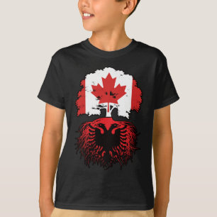 Camiseta Albania Bandera de raíces de árboles de Canadá de 