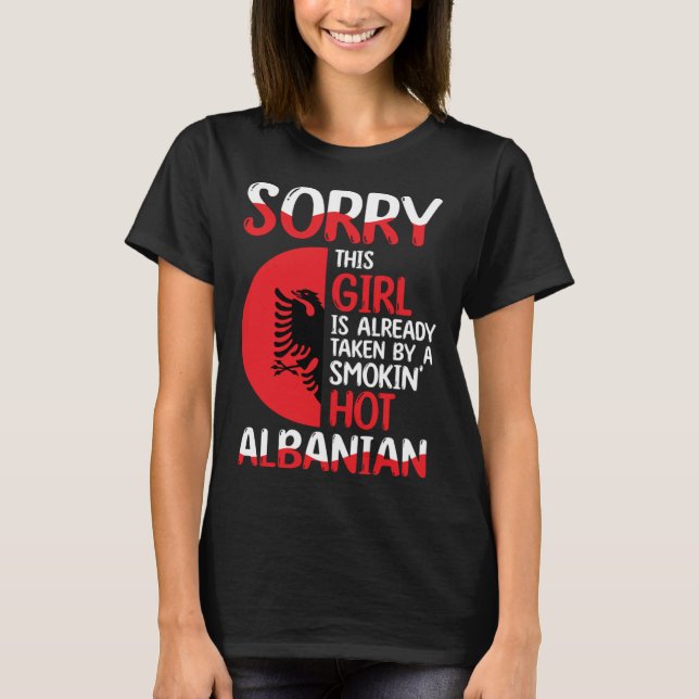 Camiseta Albania busca divertida vestimenta de patrimonio a (Anverso)
