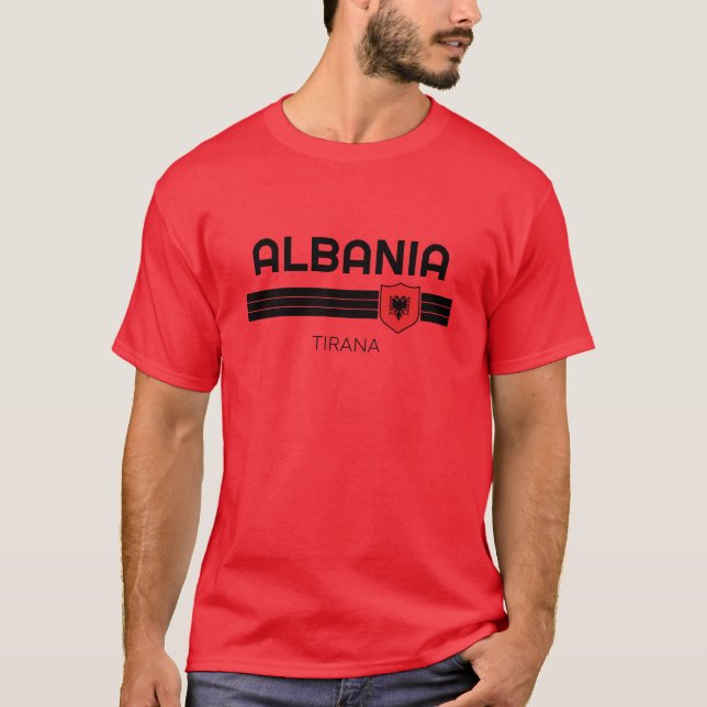 Camiseta Albania Ciudad Personalizado Bandera Patriótica Vi (Anverso)
