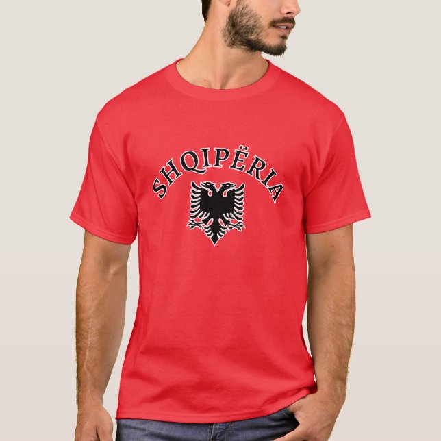 Camiseta Albania con el águila - shqiponja del dhe de (Anverso)