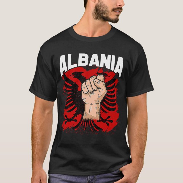 Camiseta Albania de Kosovo Bandera Tirana Doble Águila (Anverso)