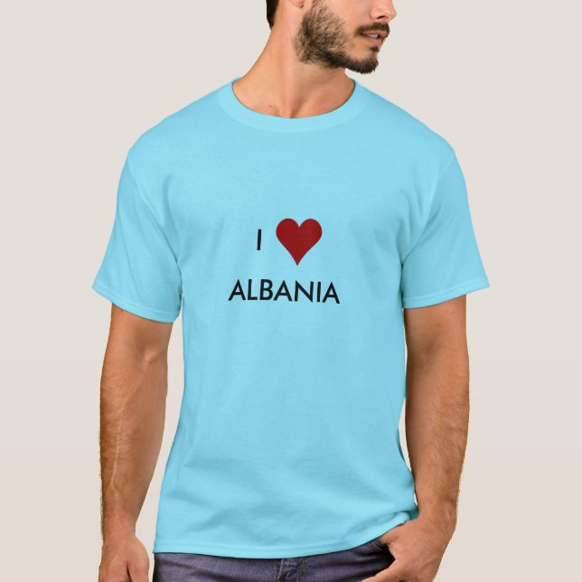 Camiseta albania del corazón (Anverso)