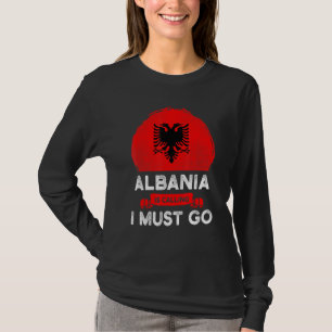 Camiseta Albania dice que debo ir con la bandera albanesa H