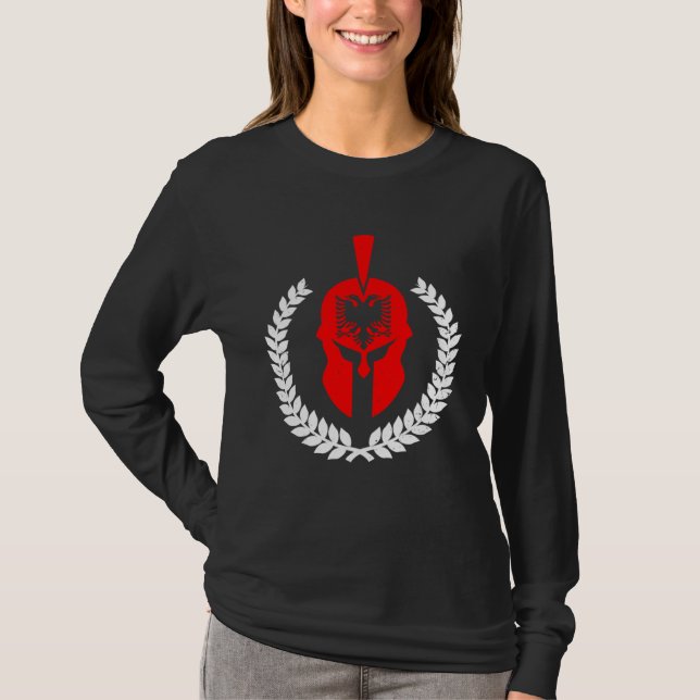 Camiseta Albania Eagle Flag Kosovo Shqiptar illyrian helmet (Anverso)