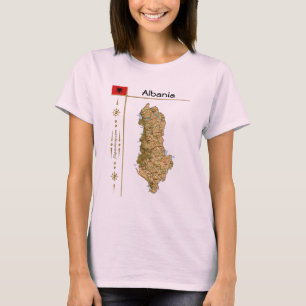 Camiseta Albania Mapa + Bandera + Título