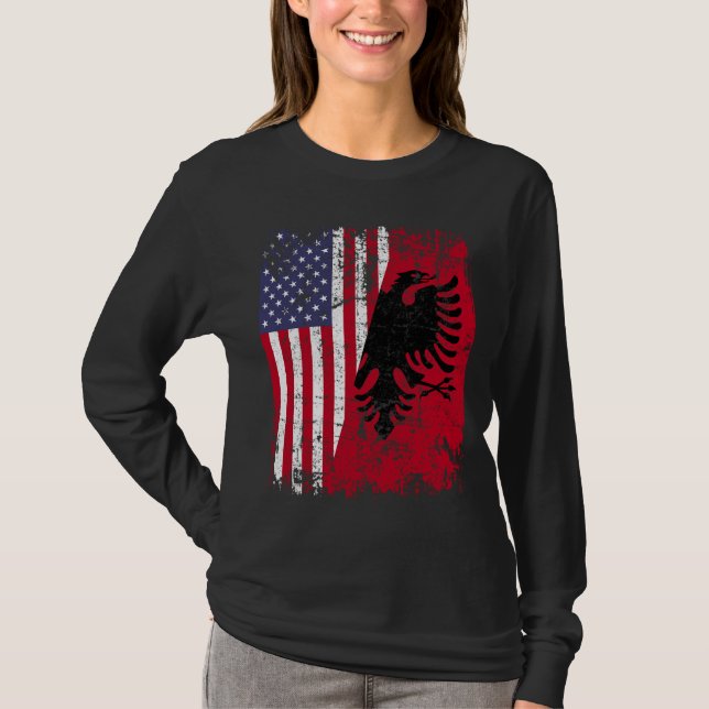 Camiseta ALBANIA RAÍZ Águila Roja MEDIANTE ALBANIA FLA (Anverso)