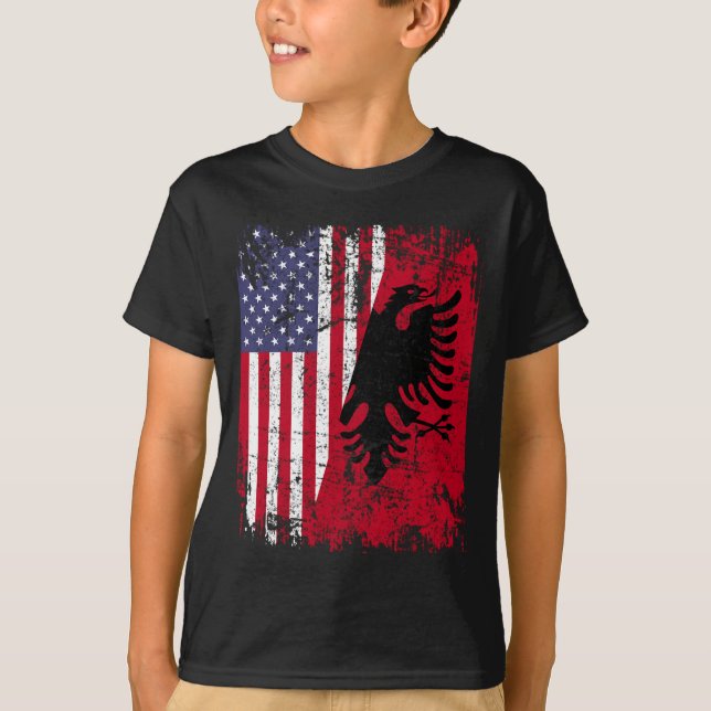 Camiseta ALBANIA RAÍZ Águila Roja MEDIANTE ALBANIA FLA (Anverso)