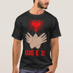 Camiseta Albania Rótulo De Mano De Águila Para Albaneses Y