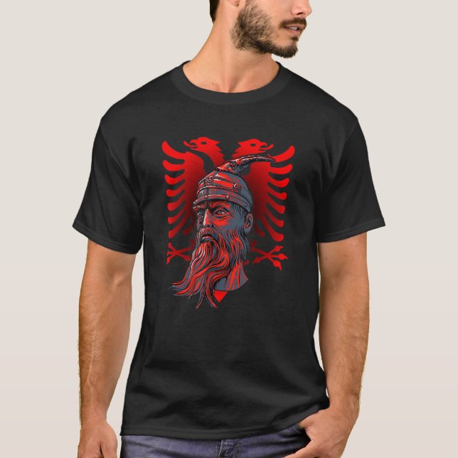 Camiseta Albania Y Bandera De Kosovo Para El Orgulloso Alba (Anverso)