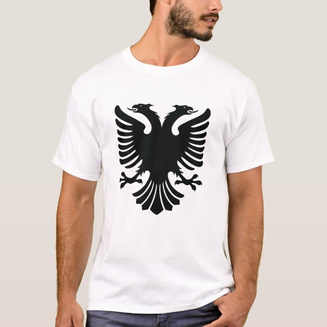 Camiseta albanian eagle t-shirt aigle albanais t - shirt (Anverso)